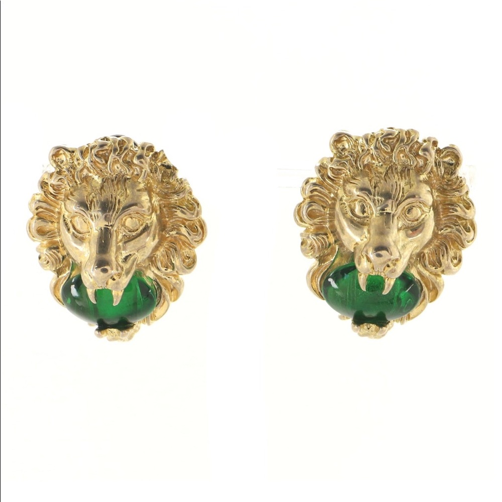 Gucci lion head earrings